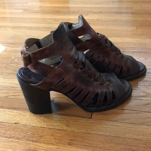 Free Bird Leather Block Heels